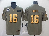 Nike Rams 16 Jared Goff 2019 Olive Gold Salute To Service Limited Jersey,baseball caps,new era cap wholesale,wholesale hats